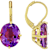 Amethyst Solitaire Drop Earrings