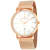Christian Van Sant Men's Paradigm White Dial, Rose Stainless Steel Watch