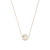 White Carved Freshwater Pearl Necklace In 14K Rose Gold