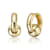 Ball Detail Huggie Earrings In 14K Gold Over Brass