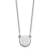 Rhodium Over 14k White Gold Tiny Circle Block Letter N Initial Pendant
Cable Link 18 Inch Necklace