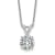 Rhodium Over 14K Gold 1.50 ct. 7.5mm Round G H I True Light Moissanite
Solitaire Pendant with Chain