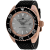 Oceanaut Men's Submersion Metallic Silver Dial, Rose Bezel, Black Rubber
Strap Watch