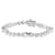 White Cubic Zirconia Rhodium Over Sterling Silver Heart Tennis Bracelet 10.58ctw