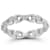 Sterling Statements Rhodium Over Sterling Silver CZ Link Ring