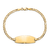 14k Yellow Gold Oval Figaro Link ID Bracelet