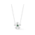 Rachel Zoe Green and White CZ Flower Pendant Necklace in Rhodium Over
Sterling Silver