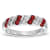 0.80ctw Ruby and Diamond Band Ring in 14k White Gold