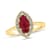1.37ctw Ruby and Diamond Ring in 14k Yellow Gold