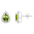 7x5mm Pear Shape Peridot And Created White Sapphire 10k White Gold Halo
Stud Earrings