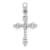 Rhodium Over 10k White Gold Diamond Cross Pendant