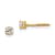 14k Yellow Gold Children's 3mm White Zircon Stud Earrings
