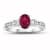 1.40ctw Ruby and Diamond Engagement Ring in 14k White Gold