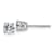 Rhodium Over 14K White Gold 3/4ct. 4.5mm Round G H I True Light
Moissanite Earrings