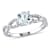 Aquamarine and Diamond 10K White Gold Engagement Ring 0.78ctw