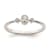 Rhodium Over 14K Gold Petite Oval Diamond Ring 0.16ctw
