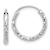 Rhodium Over 14k White Gold Polished, Satin and Diamond-Cut 9/16"
Endless Hoop Earrings