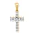 10k Yellow Gold and Rhodium Over 10k Yellow Gold 0.10 ctw Diamond Latin
Cross Pendant