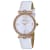 Mathey Tissot Women's Gaia White Dial, Rose Bezel, Metallic Silver
Leather Strap Watch