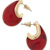 Riley Gold Tone Marbled Resin Red Earrings