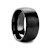 RAIDER Domed Brush Finished Black Tungsten Wedding Band 10mm
