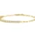 Sterling Statements 14K Yellow Gold Over Sterling Silver CZ Tennis X
Paperclip Bracelet