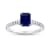 Sapphire and Diamond 14k White Gold Engagement Ring 1.36ctw