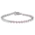 Pink And White Cubic Zirconia Rhodium Over Sterling Silver Heart Tennis
Bracelet 14.39ctw