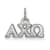 Rhodium Over Sterling Silver LogoArt Alpha Chi Omega Extra Small Pendant