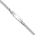 Rhodium Over 14k White Gold Soft Diamond Shape Flat Curb Link ID Bracelet