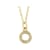 14K Yellow Gold Diamond O Initial Pendant With Chain