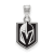 Rhodium Over Sterling Silver NHL LogoArt NHL Vegas Golden Knights Enamel Pendant