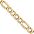 14k Yellow Gold 5.75mm Figaro Link 24 Inch Chain