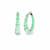 14K Yellow Gold Over Sterling Silver Acrylic and Enamel Bamboo Illusion
Hoops in Mint Green