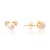 6mm Cultured Freshwater Pearl And Cubic Zirconia 14k Yellow Gold Over
Silver Dog Earrings 0.02ctw