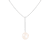 14k White Gold 8mm Cultured Freshwater pearl Pendant, 18" Chain Included