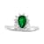 0.80ctw Emerald and Diamond Ring in 14k White Gold