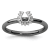 Black Rhodium Over Sterling Silver Stackable Expressions Diamond
Horseshoe Ring 0.07ctw