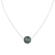 14k White Gold 8mm Cultured Tahitian Pendant, 18"