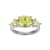 Green Cubic Zirconia Platinum Over Sterling Silver August Birthstone
Ring 4.79ctw