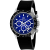 Oceanaut Men's Biarritz Blue Dial, Black Rubber Strap Watch