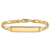 14k Yellow Gold Diamond-Cut Figaro Link ID Bracelet