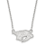 Rhodium Over Sterling Silver NHL LogoArt Nashville Predators Small Necklace