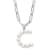 Rhodium Over Sterling Silver 3-5.5mm Freshwater Cultured Pearl LETTER C
18-inch Necklace