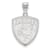 Rhodium Over Sterling Silver NHL LogoArt Florida Panthers Large Pendant