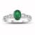 1.20ctw Emerald and Diamond Ring in 14k White Gold