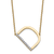 14k Yellow Gold and Rhodium Over 14k Yellow Gold Sideways Diamond
Initial D Pendant 18 Inch Necklace