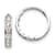 Rhodium Over 14K White Gold Cubic Zirconia Children's Hinged Hoop Earrings
