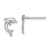 Rhodium Over 14k White Gold Mini Jumping Dolphin Stud Earrings