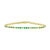 3.09ctw Emerald and Diamond Bracelet in 14k Yellow Gold